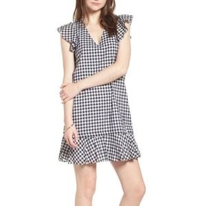 Madewell - GINGHAM RUFFLE DRESS - Size 2